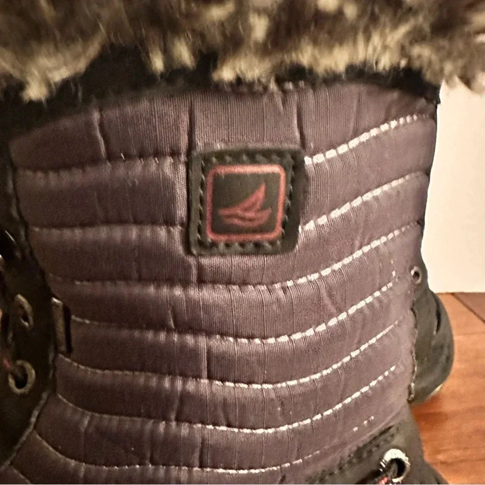 Sperry Topsider Original Style Winter Snow Boots‎ Worn Once Brown Red Sz 6,5